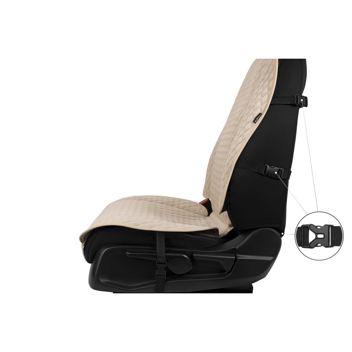 EVAtech Max istmekatted, 2 tk - beež / beežid servad / beežid õmblused EVAtech Max istmekatted, 2 tk - beež / beežid servad / beežid õmblused