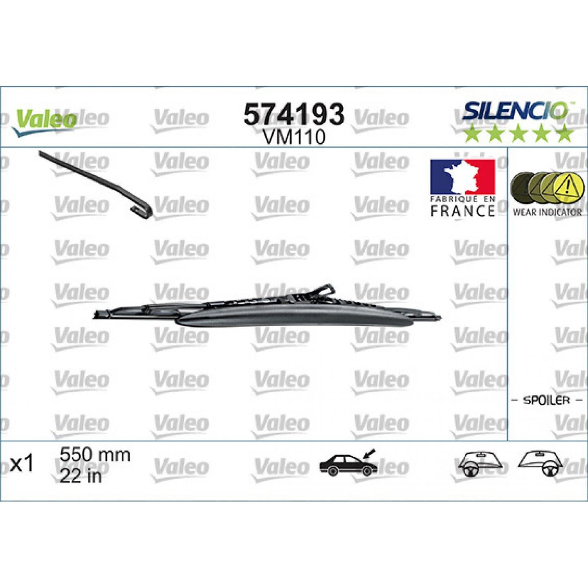 Klaasipuhasti Valeo Silencio Performance Spoiler VM110, 550 mm Klaasipuhasti Valeo Silencio Performance Spoiler VM110, 550 mm