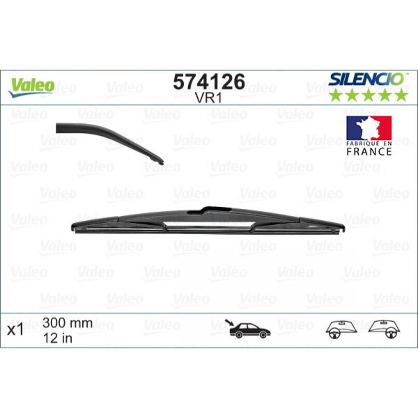 Tagumine klaasipuhasti Valeo Silencio Performance VR1, 300 mm