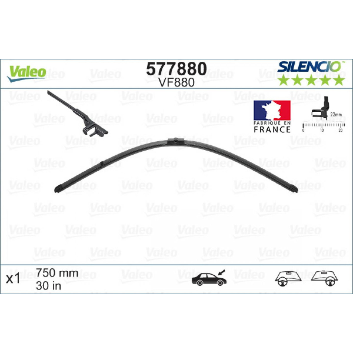 Klaasipuhasti Valeo Silencio X.TRM OE VF880, 750 mm Klaasipuhasti Valeo Silencio X.TRM OE VF880, 750 mm