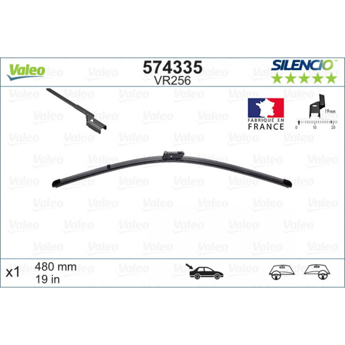 Tagumine klaasipuhasti Valeo Silencio X.TRM OE VR256, 480 mm Tagumine klaasipuhasti Valeo Silencio X.TRM OE VR256, 480 mm