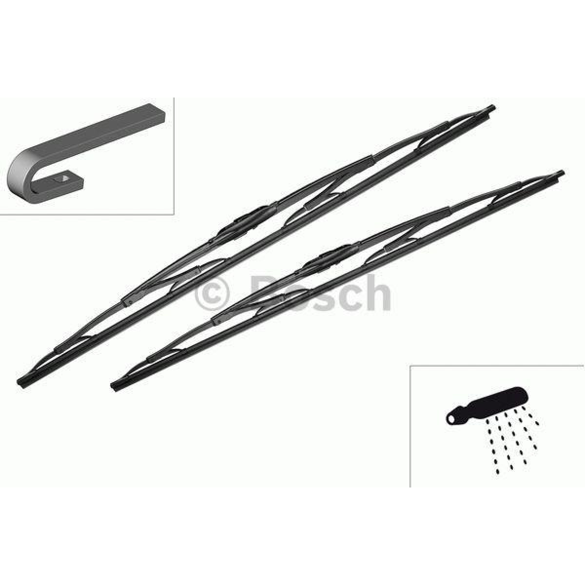 Puhastite komplekt Bosch Twin 405, 550/550 mm Puhastite komplekt Bosch Twin 405, 550/550 mm