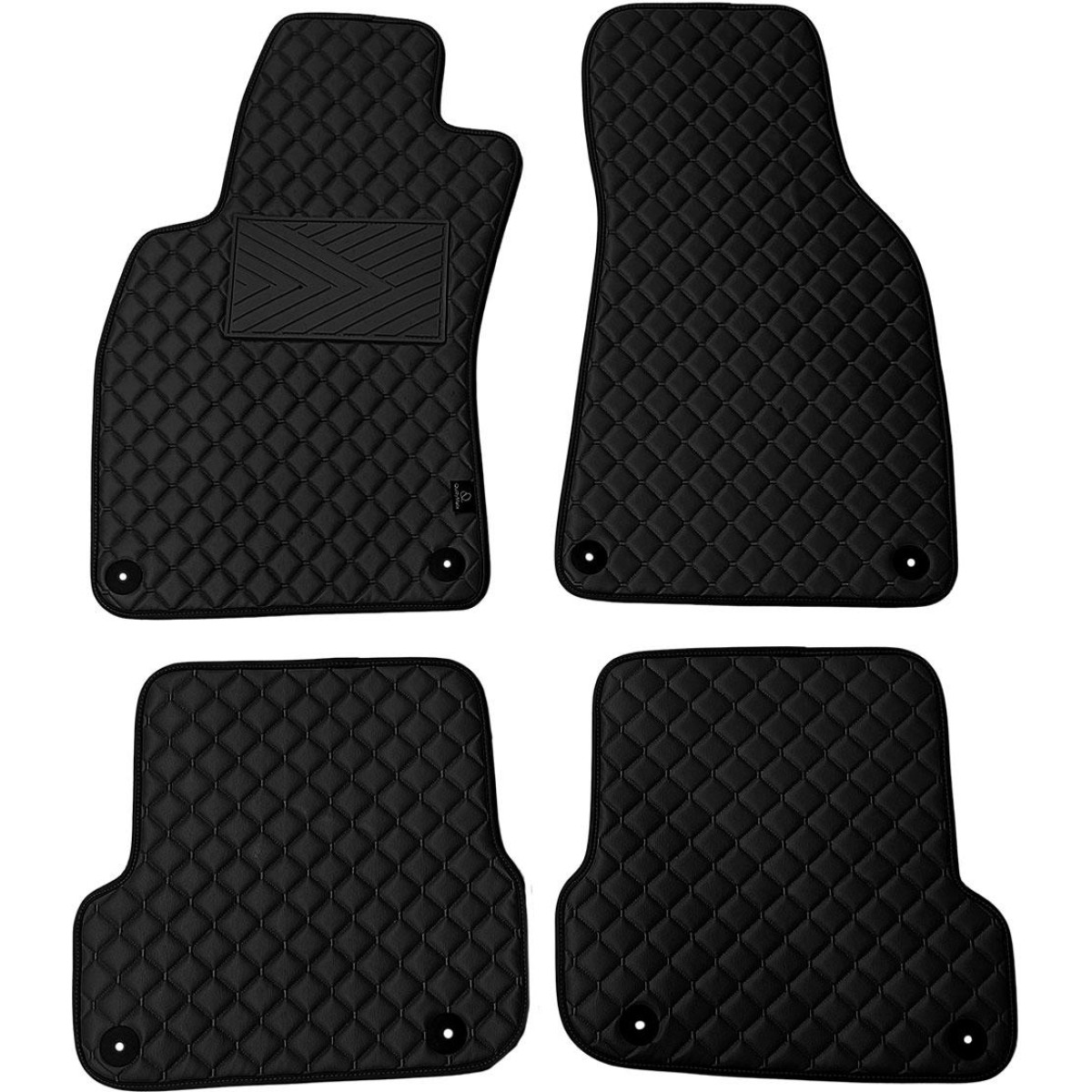 Ekonahast matid QuiltyMats AUDI A6 2006-2011a. (C6) (Must / mustad õmblused)