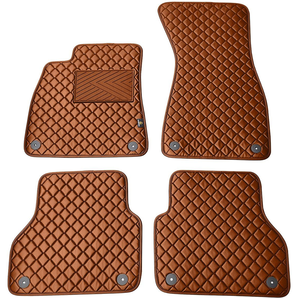 Ekonahast matid QuiltyMats AUDI A6 2018-2025a. (C8) (Pruun / pruunid õmblused)