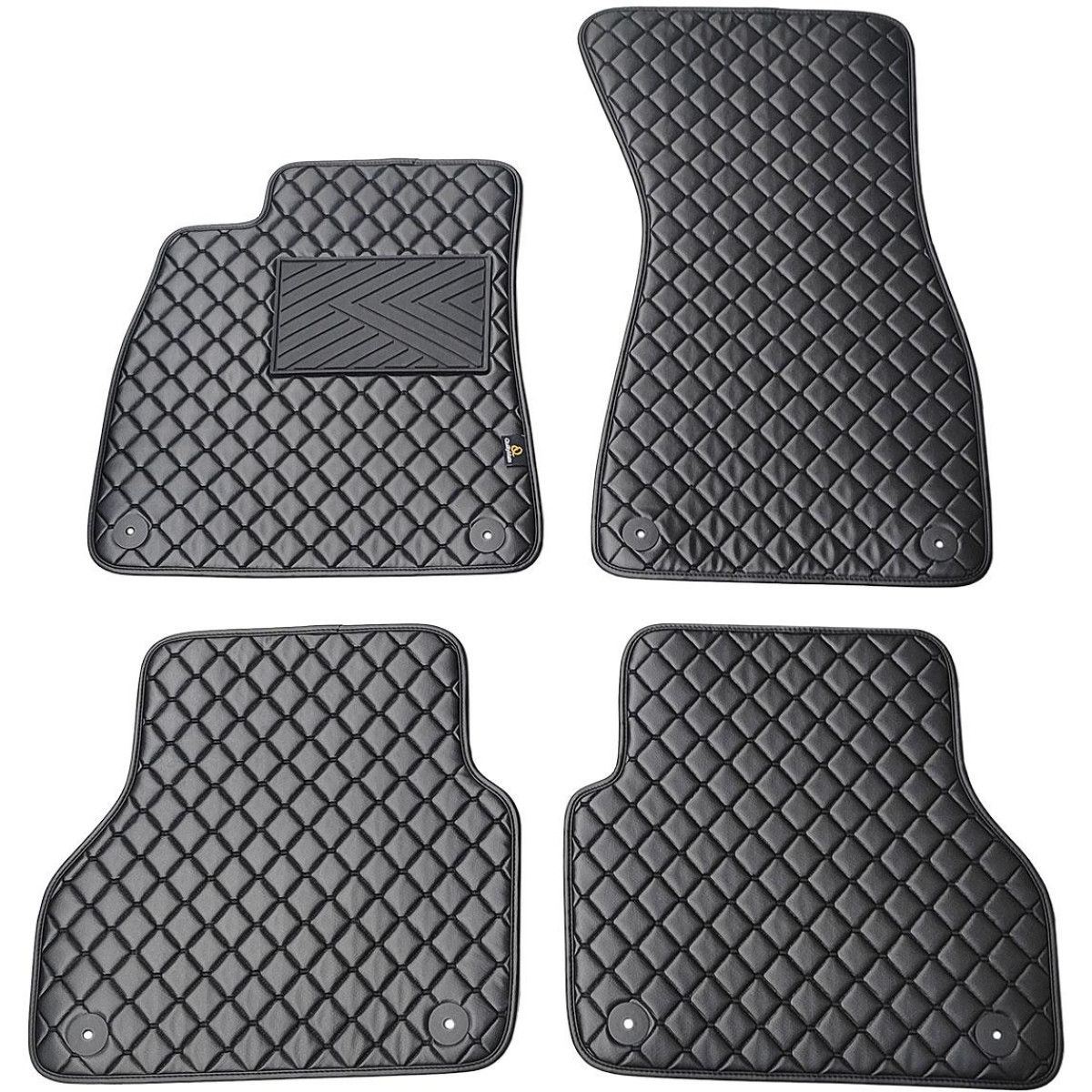 Ekonahast matid QuiltyMats AUDI A6 alates 2018a. (C8) (Must / mustad õmblused)