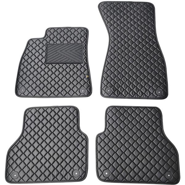 Ekonahast matid QuiltyMats AUDI A6 alates 2018a. (C8) (Must / mustad õmblused)