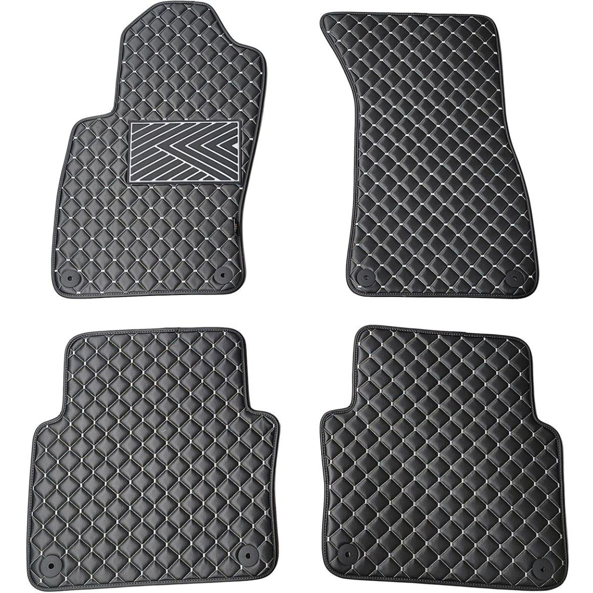 Ekonahast matid QuiltyMats AUDI A8 2002-2009a. (D3) (Must / hallid õmblused)