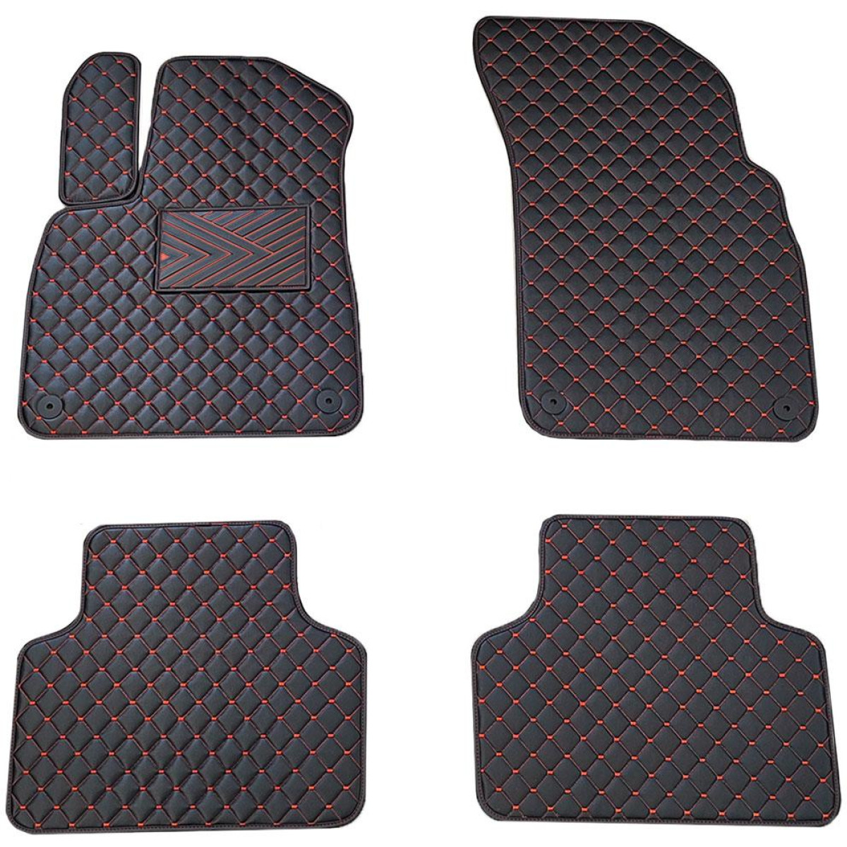 Ekonahast matid QuiltyMats AUDI Q8 alates 2018a. (Must / punased õmblused)