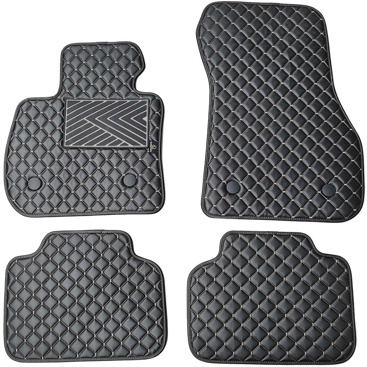 Ekonahast matid QuiltyMats BMW 2 ser. 2014-2021a. (F45) (Must / hallid õmblused)