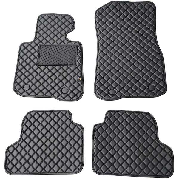 Ekonahast matid QuiltyMats BMW M4 2014-2020a. (F82 Coupe) (Must / mustad õmblused)