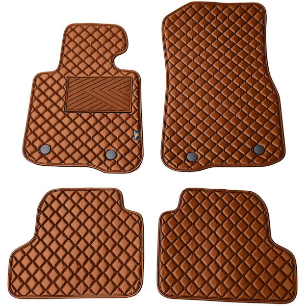 Ekonahast matid QuiltyMats BMW M4 2014-2020a. (F82 Coupe) (Pruun / pruunid õmblused)
