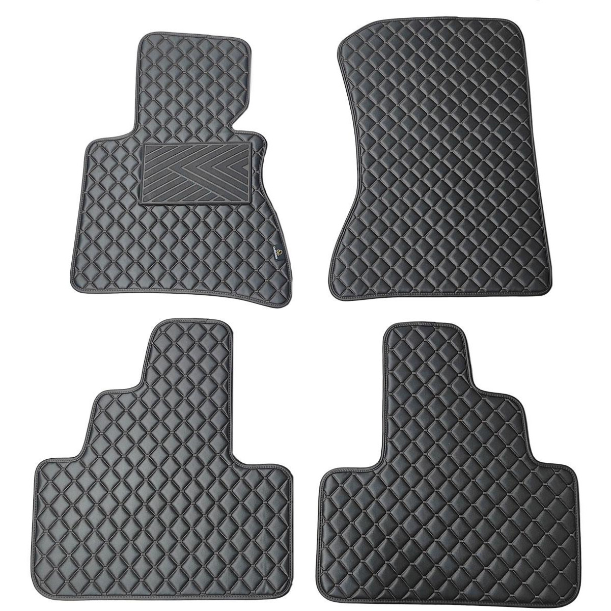 Ekonahast matid QuiltyMats BMW X3 2003-2010a. (E83) (Must / mustad õmblused)