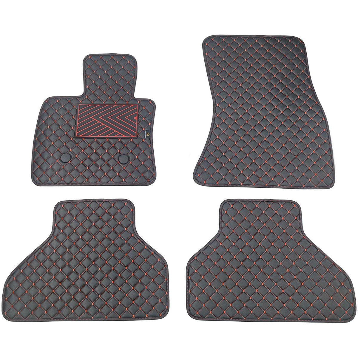 Ekonahast matid QuiltyMats BMW X5 2013-2018a. (F15) (Must / punased õmblused)