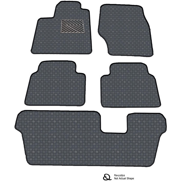 Ekonahast matid QuiltyMats VOLVO XC90 2002-2014a. (7v., I, II ja III eilės) (Hall / hallid õmblused)