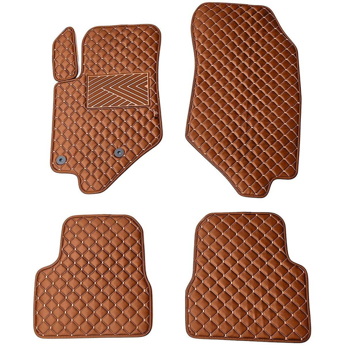 Ekonahast matid QuiltyMats CITROEN DS3 CROSSBACK 2018-2022a. (Pruun / pruunid õmblused)