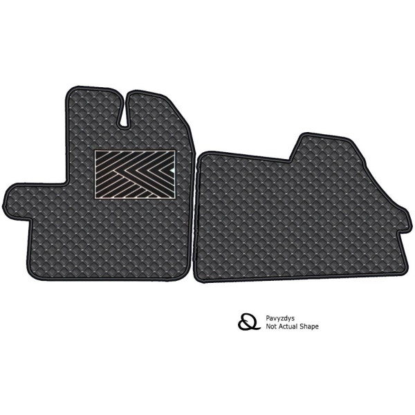 Ekonahast matid QuiltyMats FORD TRANSIT 2013-2022a. (Must / hallid õmblused)