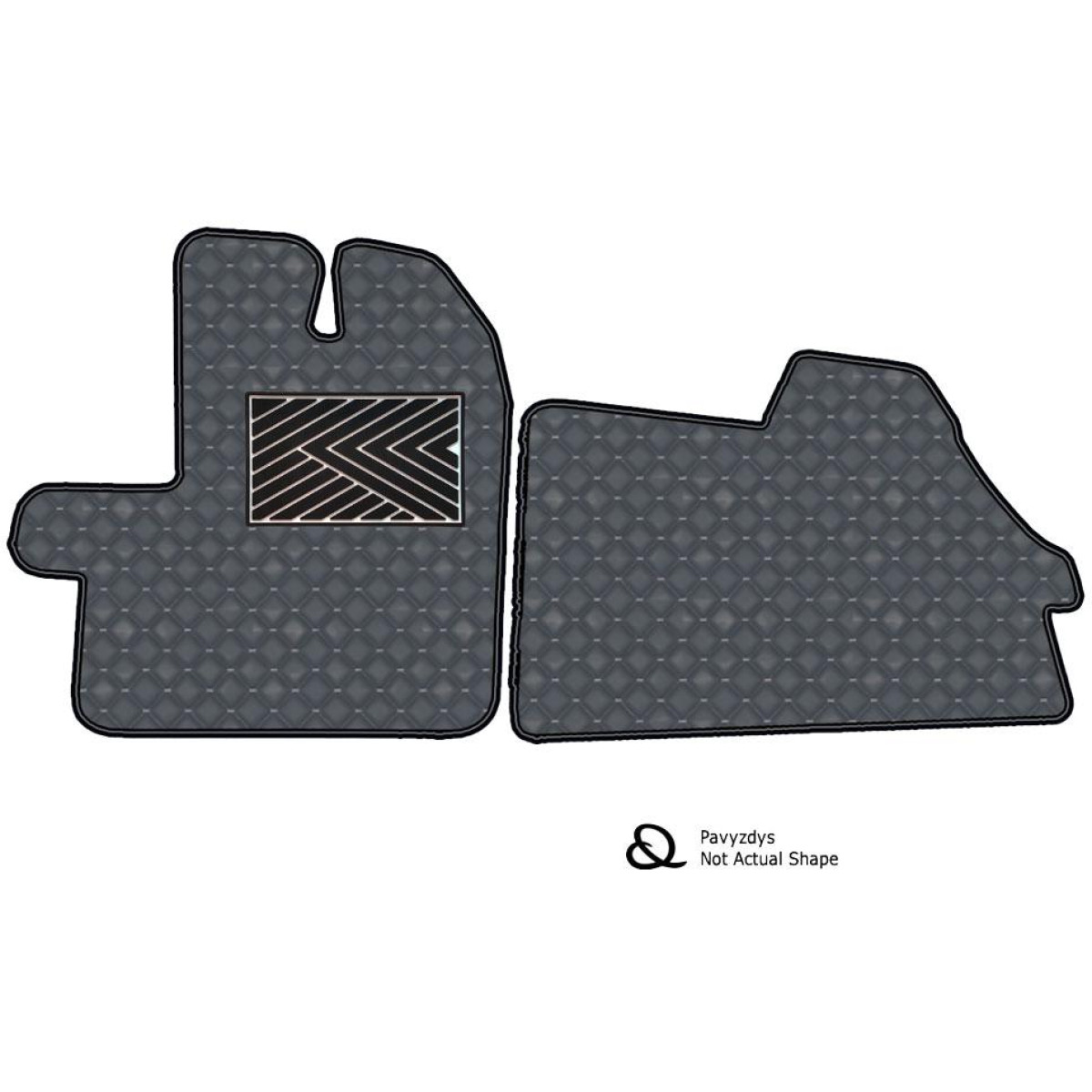 Ekonahast matid QuiltyMats FORD TRANSIT 2013-2022a. (Hall / hallid õmblused)