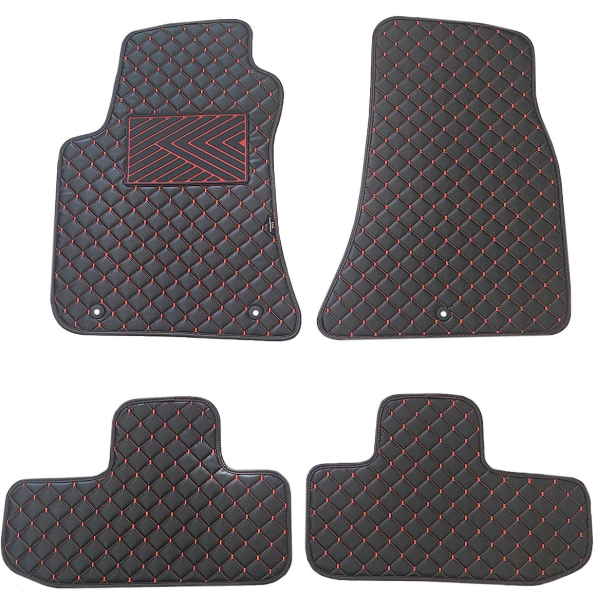 Ekonahast matid QuiltyMats DODGE CHALLENGER 2008-2023a. (Must / punased õmblused)
