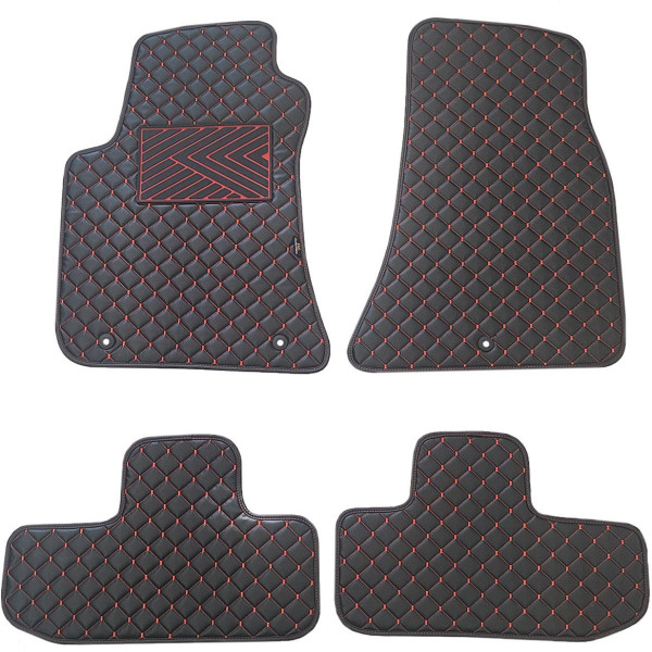 Ekonahast matid QuiltyMats DODGE CHALLENGER 2008-2023a. (Must / punased õmblused)