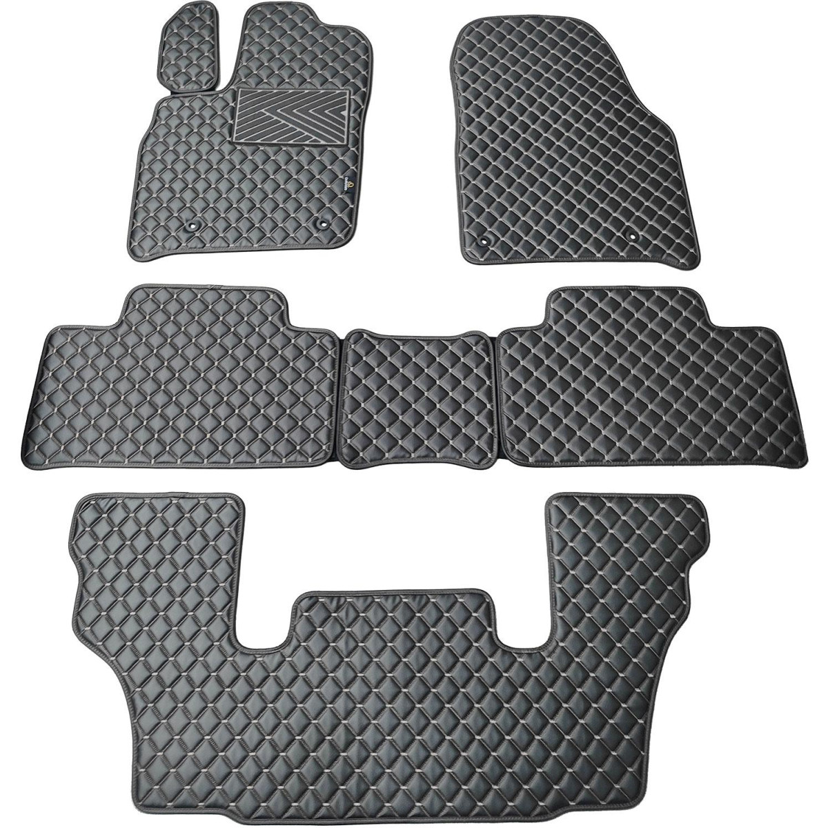 Ekonahast matid QuiltyMats DODGE DURANGO alates 2011a. (I, II ja III eilės 6v.) (Must / hallid õmblused)