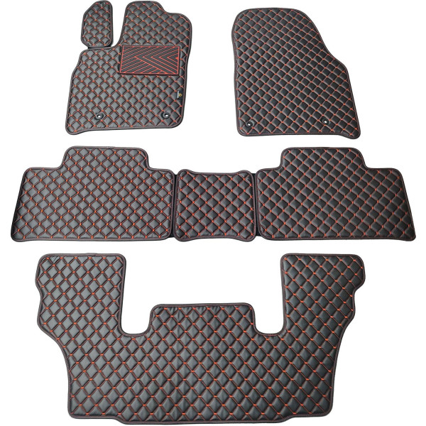 Ekonahast matid QuiltyMats DODGE DURANGO alates 2011a. (I, II ja III eilės 6v.) (Must / punased õmblused)