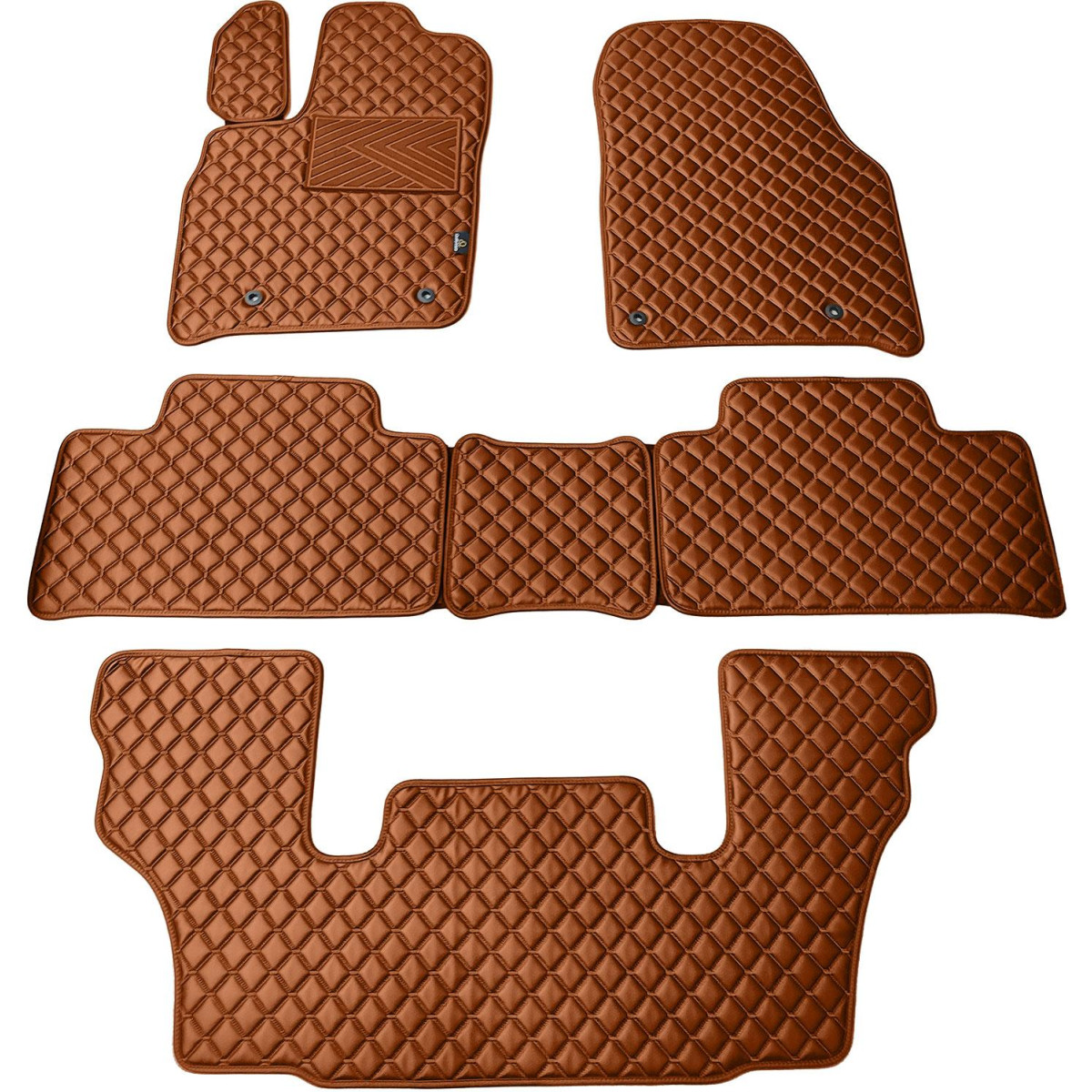Ekonahast matid QuiltyMats DODGE DURANGO alates 2011a. (I, II ja III eilės 6v.) (Pruun / pruunid õmblused)