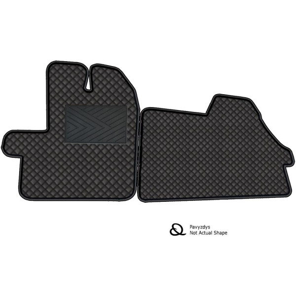 Ekonahast matid QuiltyMats FORD TRANSIT alates 2013a. (Must / mustad õmblused)