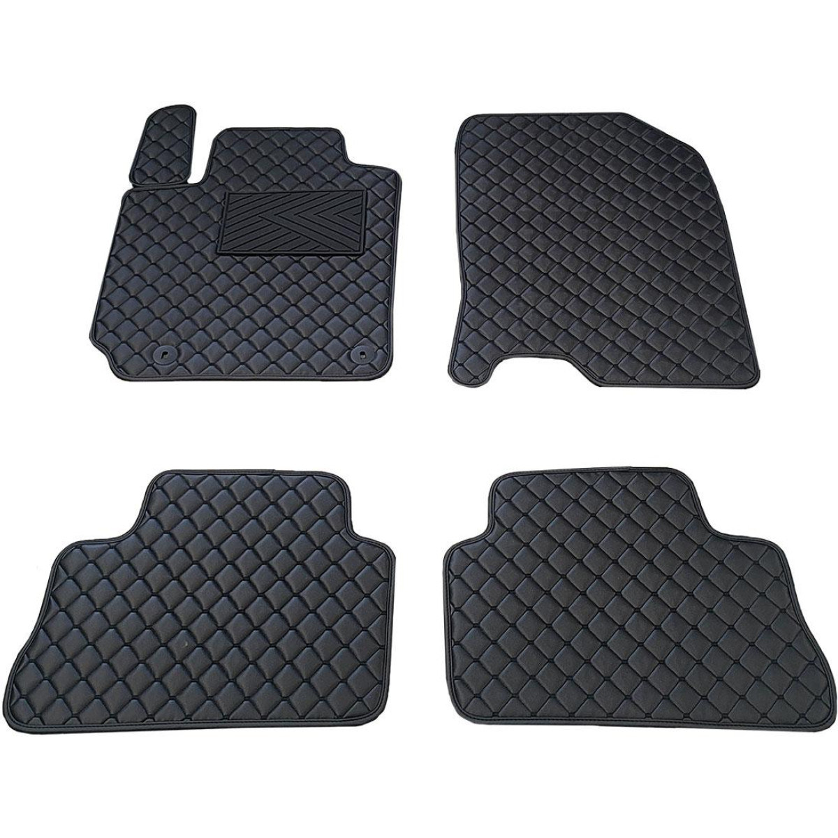 Ekonahast matid QuiltyMats HYUNDAI KONA 2017-2023a. (Must / mustad õmblused)