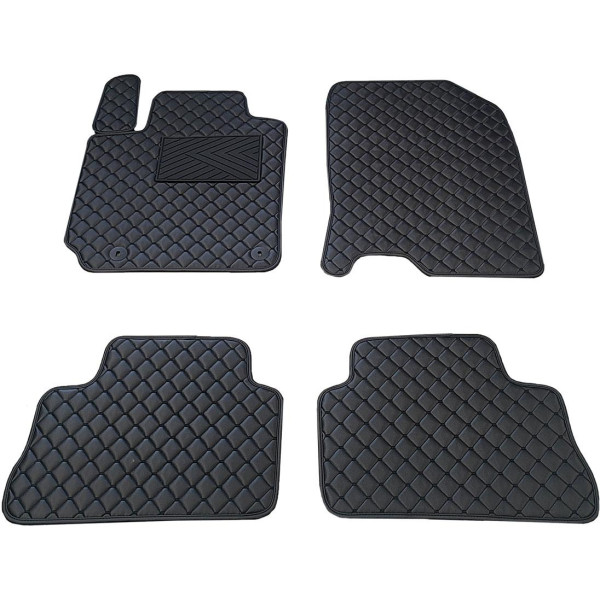 Ekonahast matid QuiltyMats HYUNDAI KONA 2017-2023a. (Must / mustad õmblused)