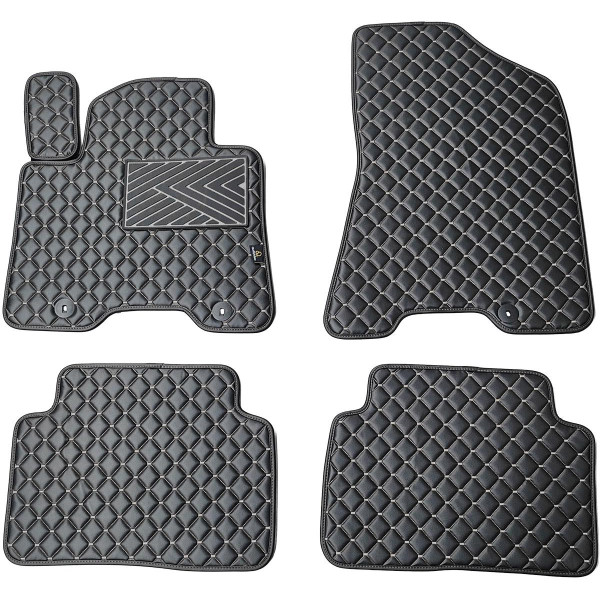 Ekonahast matid QuiltyMats HYUNDAI TUCSON 2015-2021a. (3 karta TL) (Must / hallid õmblused)