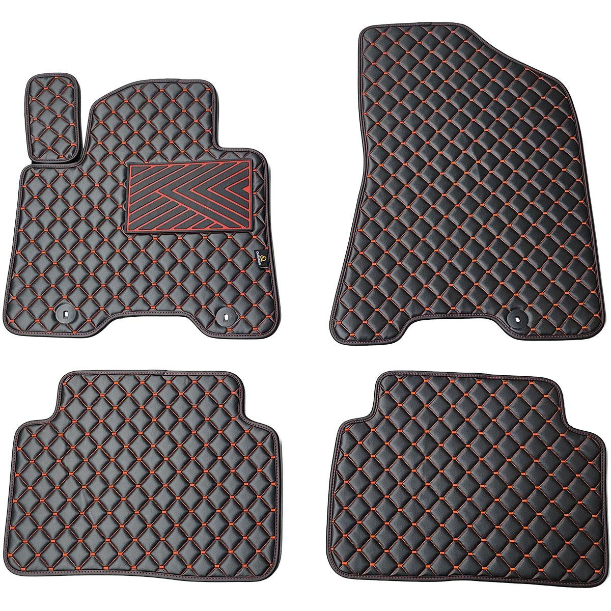 Ekonahast matid QuiltyMats HYUNDAI TUCSON 2015-2021a. (3 karta TL) (Must / punased õmblused)