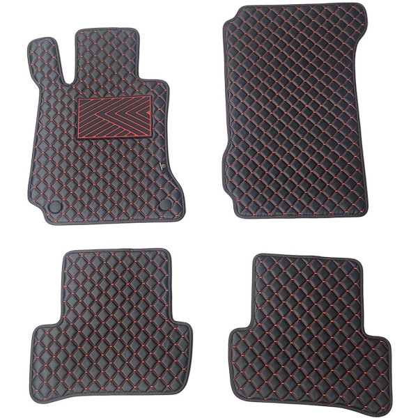 Ekonahast matid QuiltyMats MERCEDES-BENZ C-class W204 2007-2014a. (Must / punased õmblused)