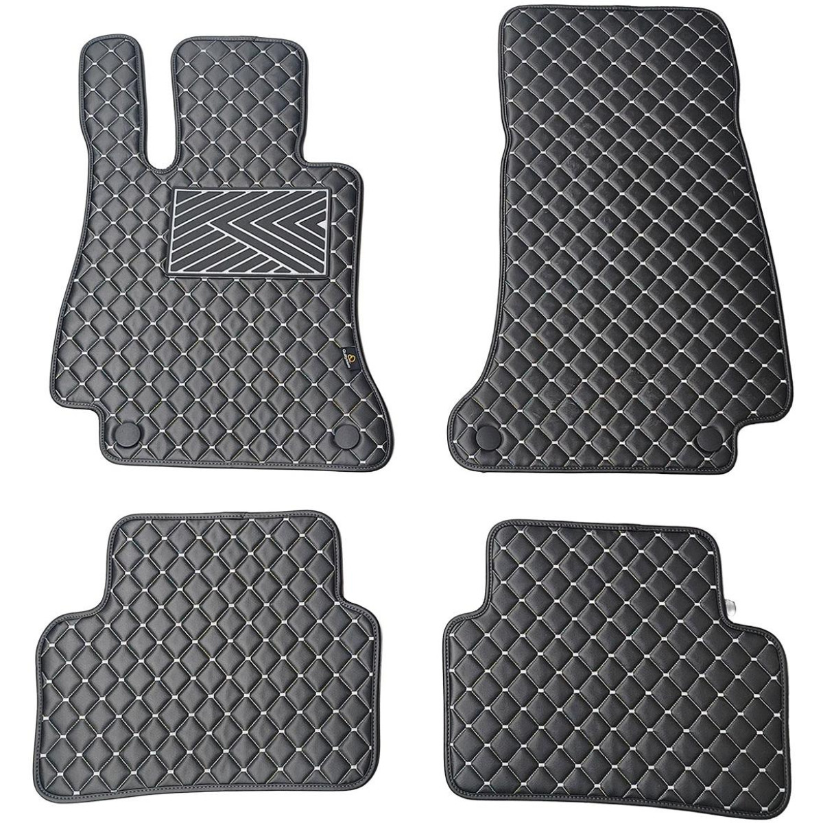 Ekonahast matid QuiltyMats MERCEDES-BENZ E-class W213 2016-2023a. (Must / hallid õmblused)