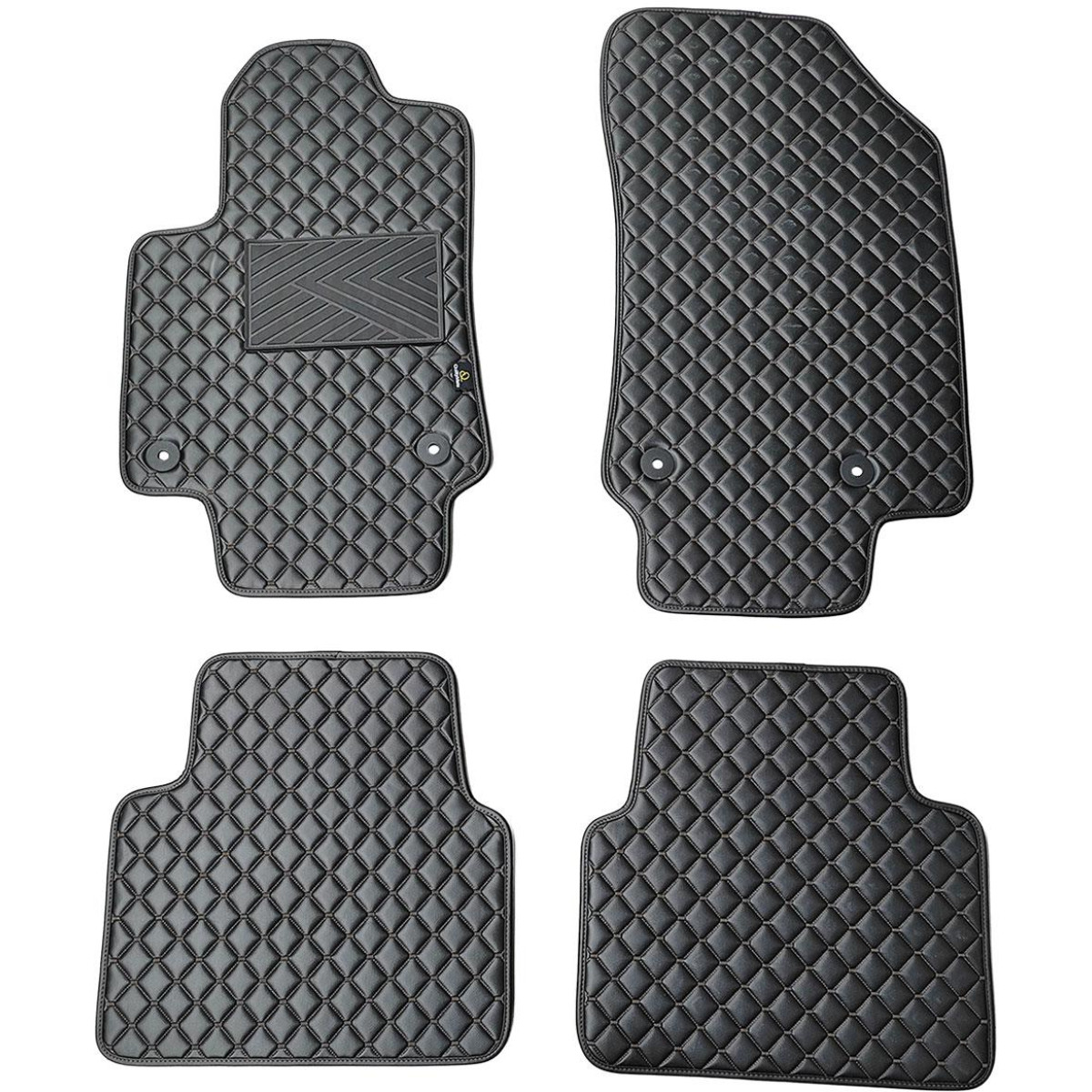 Ekonahast matid QuiltyMats OPEL CROSSLAND X 2017-2024a. (Must / mustad õmblused)