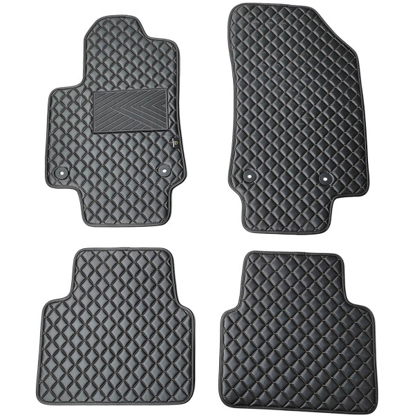 Ekonahast matid QuiltyMats OPEL CROSSLAND X 2017-2024a. (Must / mustad õmblused)