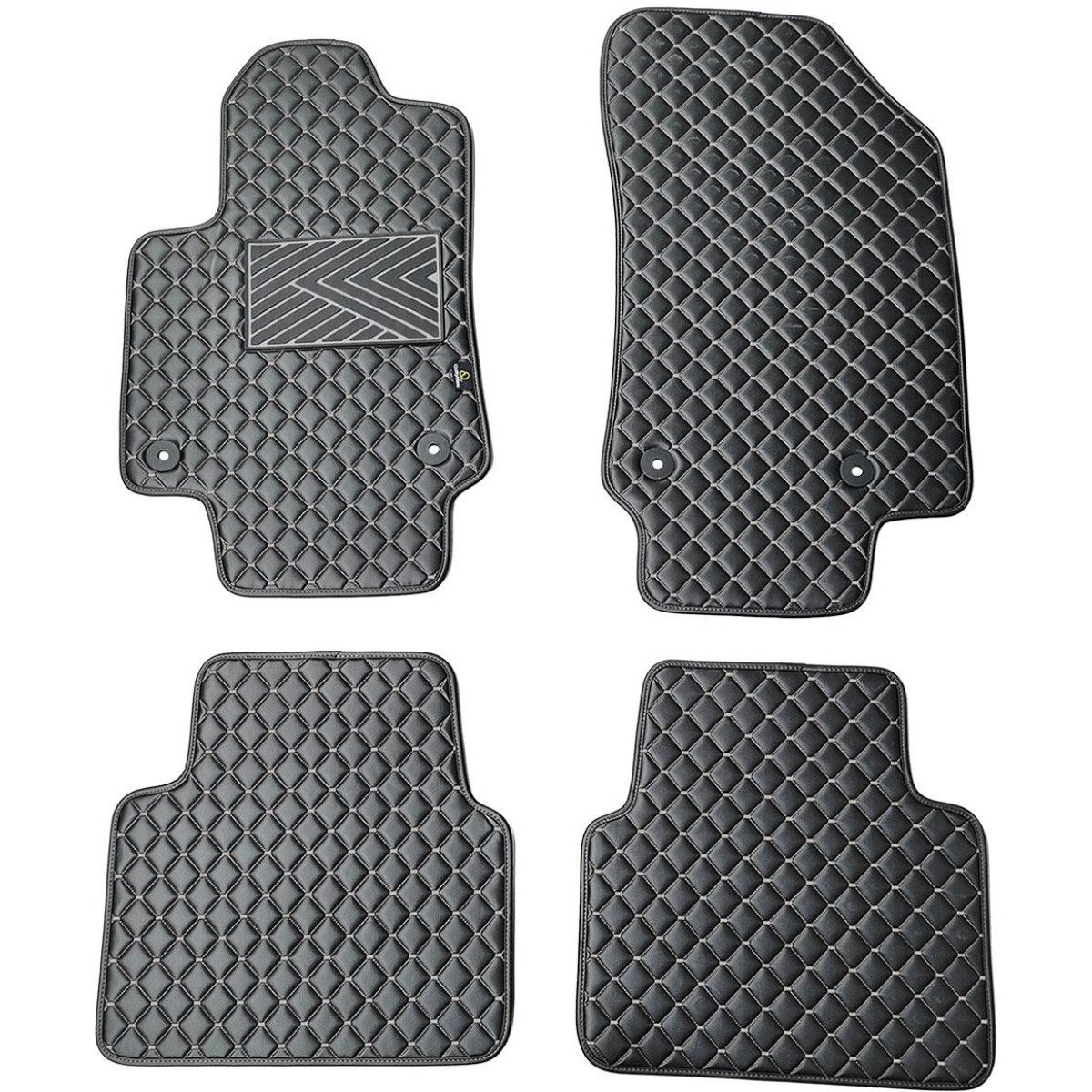 Ekonahast matid QuiltyMats OPEL CROSSLAND X 2017-2024a. (Must / hallid õmblused)