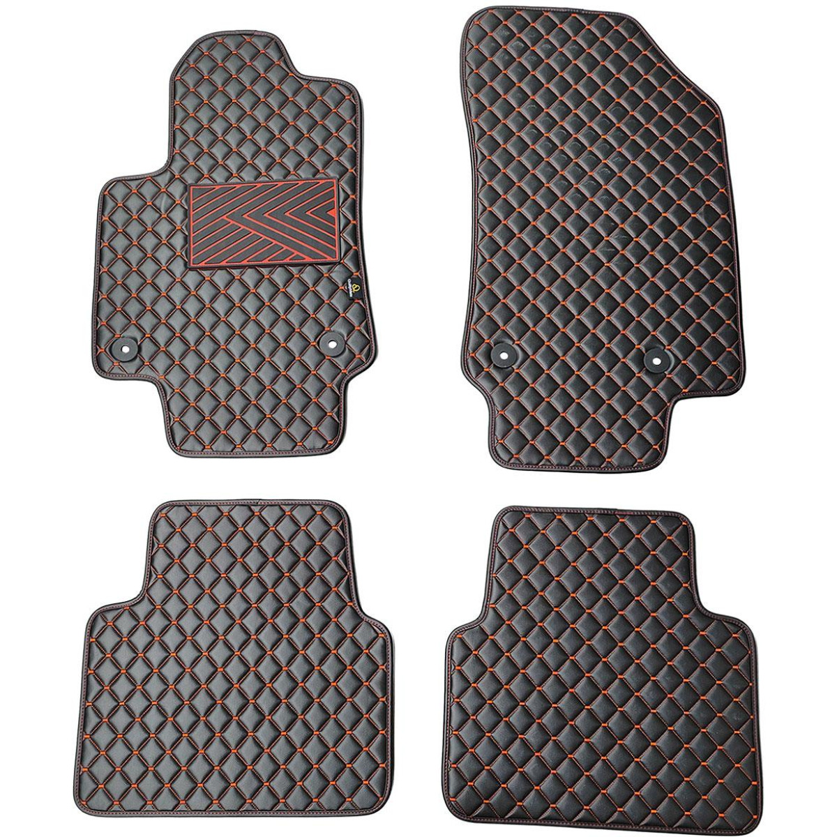 Ekonahast matid QuiltyMats OPEL CROSSLAND X 2017-2024a. (Must / punased õmblused)