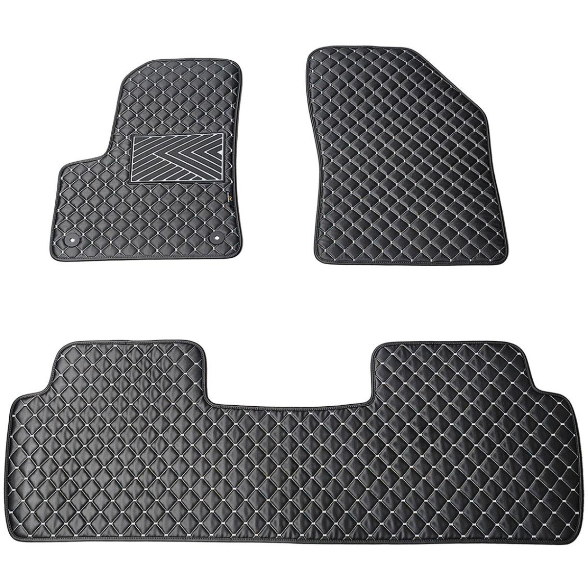Ekonahast matid QuiltyMats PEUGEOT 5008 2017-2024a. (Must / hallid õmblused)