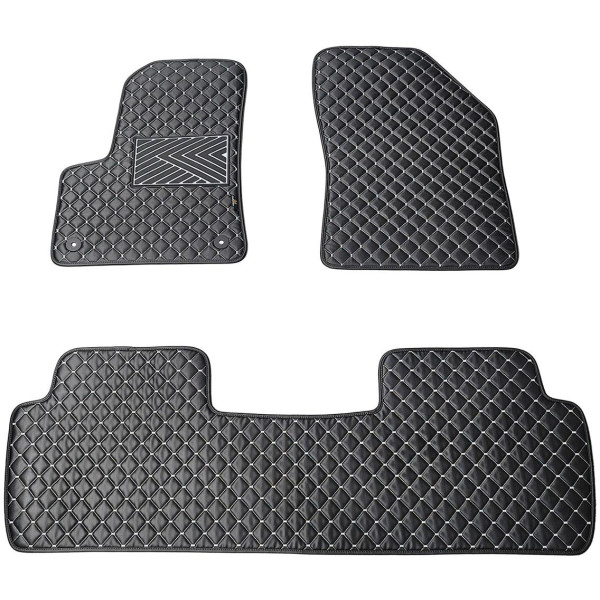 Ekonahast matid QuiltyMats PEUGEOT 5008 2017-2024a. (Must / hallid õmblused)