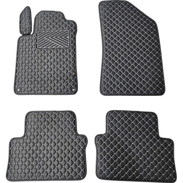 Ekonahast matid QuiltyMats PEUGEOT 508 2011-2018a. (Must / hallid õmblused)
