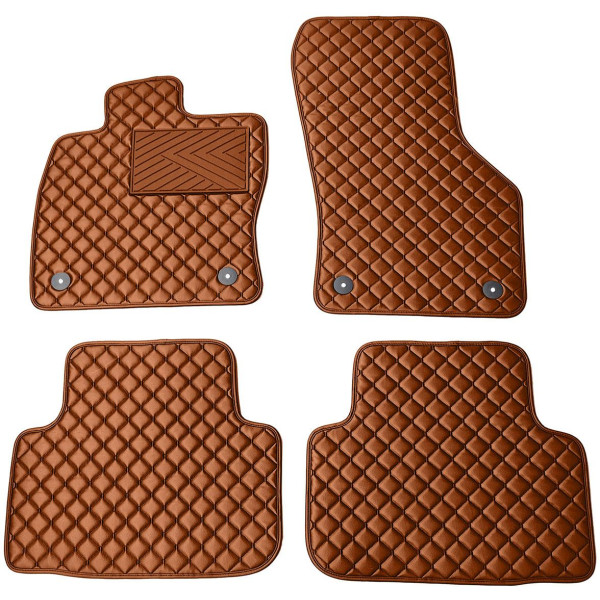 Ekonahast matid QuiltyMats SKODA OCTAVIA 2013-2020a. (Pruun / pruunid õmblused)