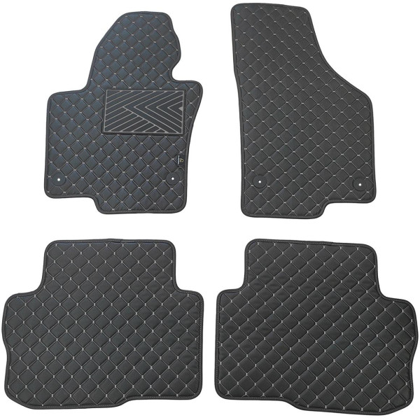 Ekonahast matid QuiltyMats SKODA SUPERB 2008-2015a. (Must / hallid õmblused)