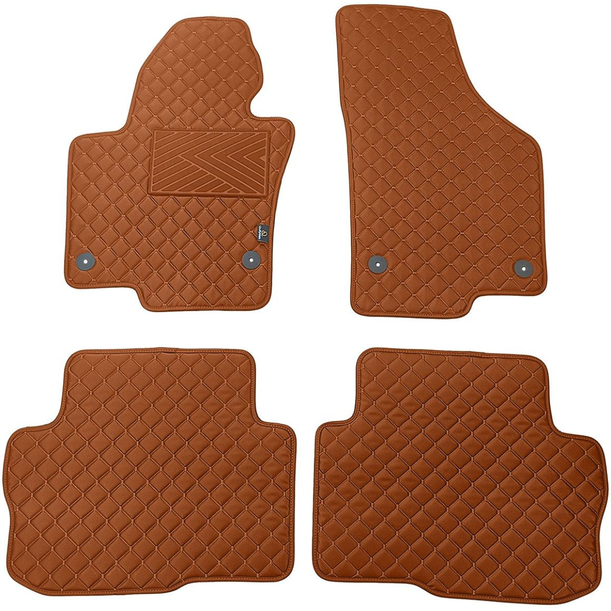 Ekonahast matid QuiltyMats SKODA SUPERB 2008-2015a. (Pruun / pruunid õmblused)