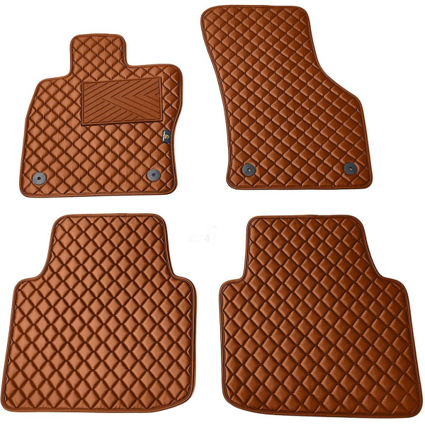 Ekonahast matid QuiltyMats SKODA SUPERB 2015-2023a. (Pruun / pruunid õmblused)