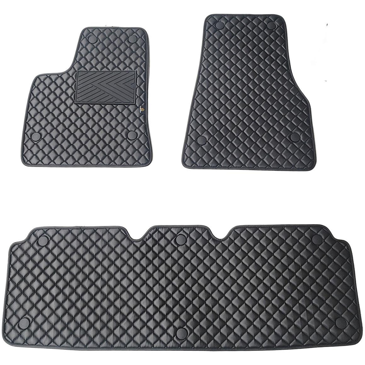 Ekonahast matid QuiltyMats TESLA MODEL S 2012-2026a. (Must / mustad õmblused)