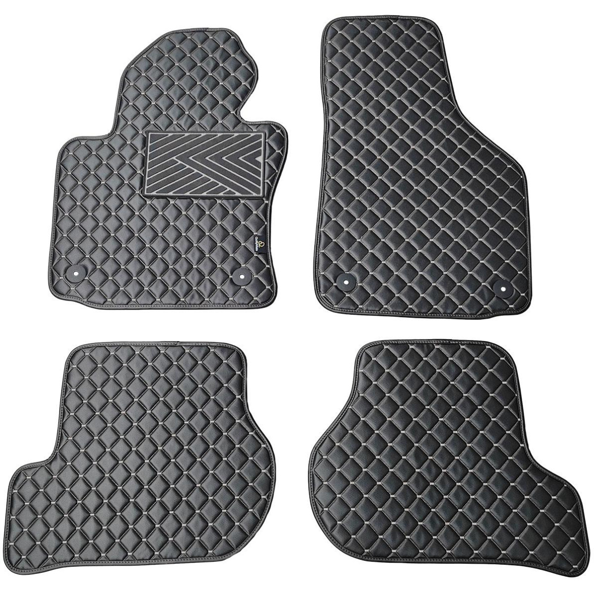 Ekonahast matid QuiltyMats VOLKSWAGEN GOLF 2003-2009a. (Must / hallid õmblused)
