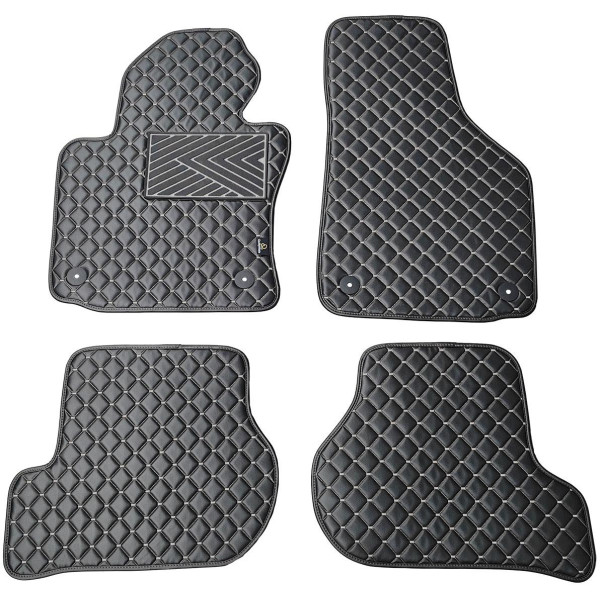Ekonahast matid QuiltyMats VOLKSWAGEN GOLF 2003-2009a. (Must / hallid õmblused)
