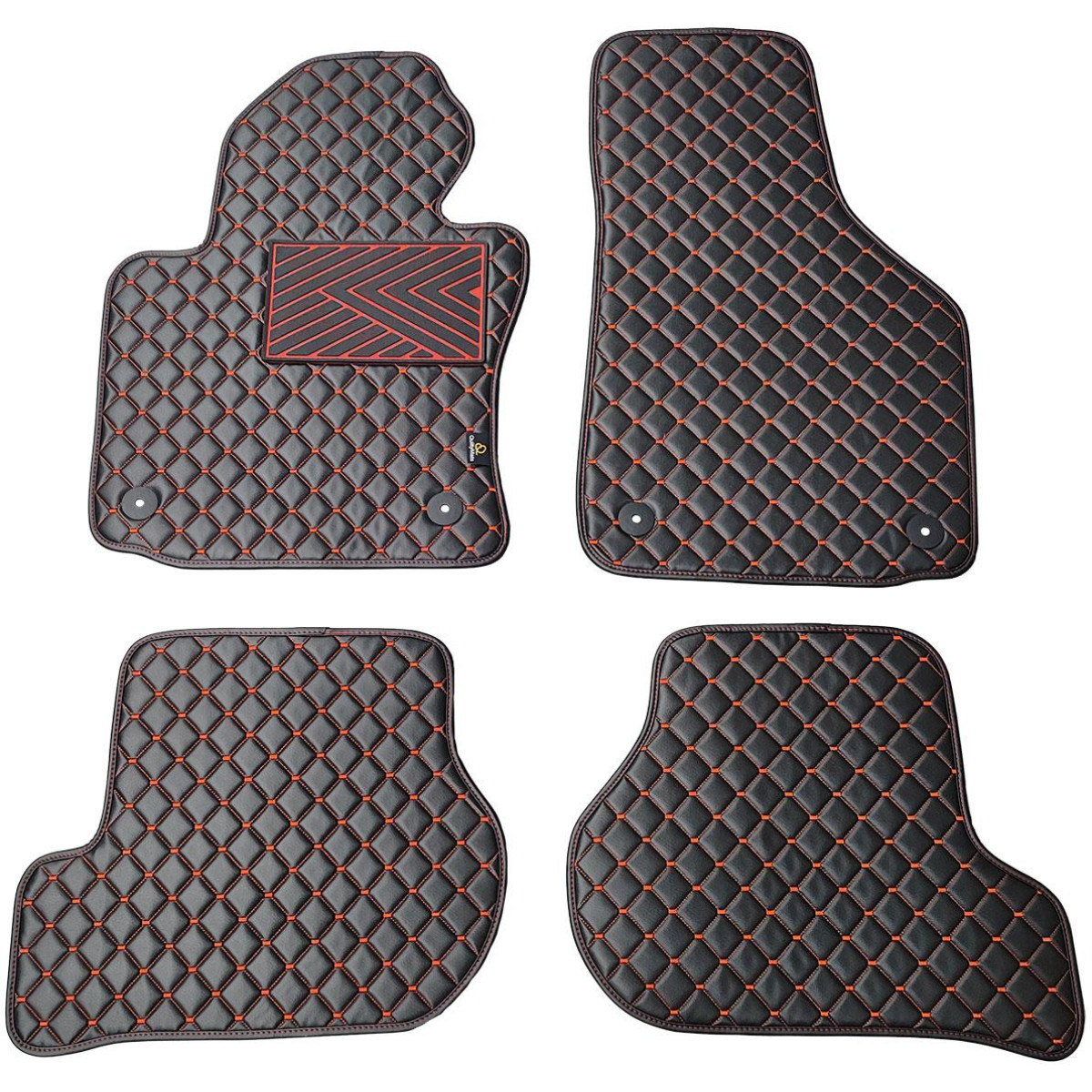 Ekonahast matid QuiltyMats VOLKSWAGEN GOLF 2003-2009a. (Must / punased õmblused)