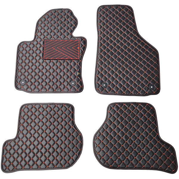 Ekonahast matid QuiltyMats VOLKSWAGEN GOLF 2003-2009a. (Must / punased õmblused)