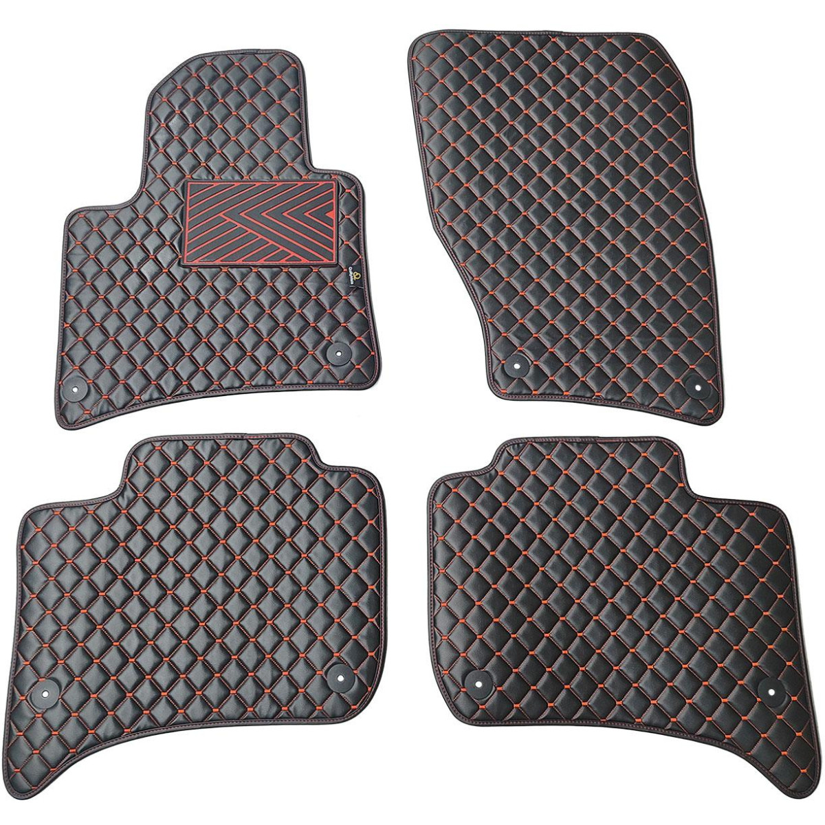 Ekonahast matid QuiltyMats VOLKSWAGEN TOUAREG 2010-2018a. (Must / punased õmblused)